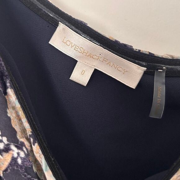 LoveShackFancy Zietta One-Shoulder Floral Mini Dress – Romantic Coquette Dream 0 - Picture 7 of 8